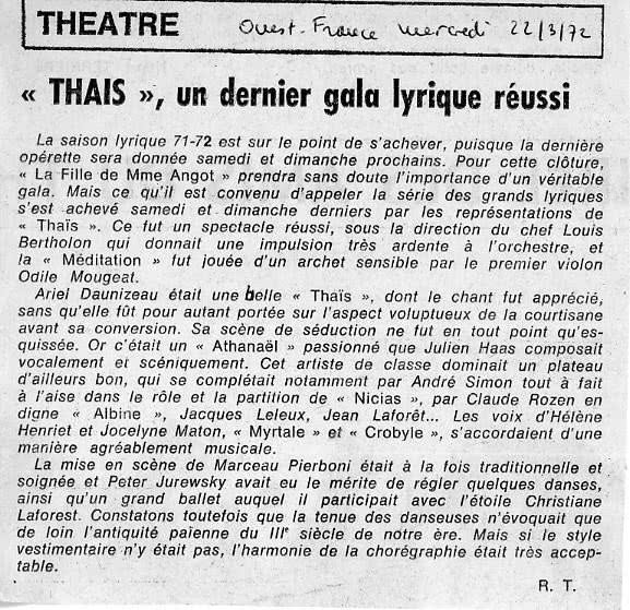 Ariel Daunizeau Thaïs Ouest France 22 mars 1972